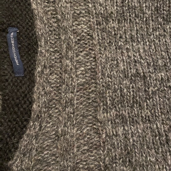 French Connection black and grey poncho sweater - Picture 2 of 3